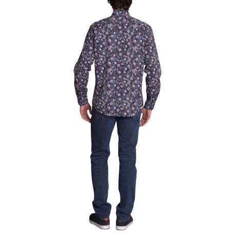 Chemise en coton nuit imprimée avec une coupe droite à boutons - Image 3