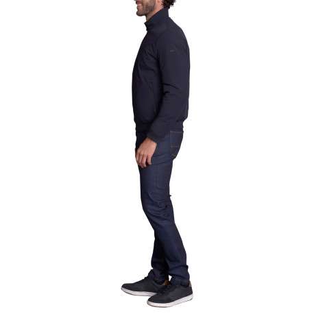 Blouson nuit uni avec une coupe droite à col montant et une fermeture zippée - Image 2