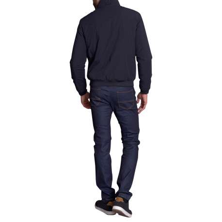 Blouson nuit uni avec une coupe droite à col montant et une fermeture zippée - Image 3