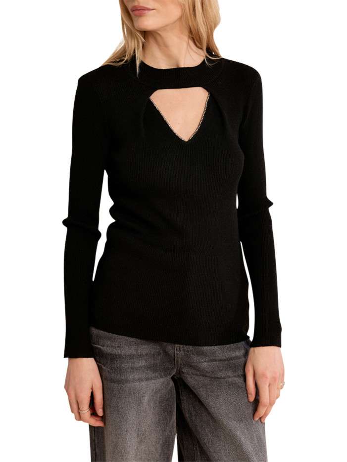 Pull noir uni doté d'une...