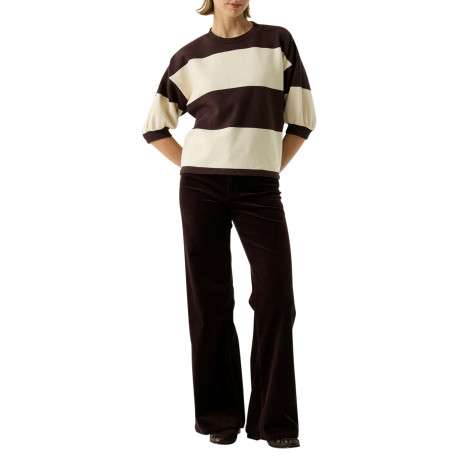 Pantalon chino en coton marron à coupe bootcut pourvu de poches - Image 5