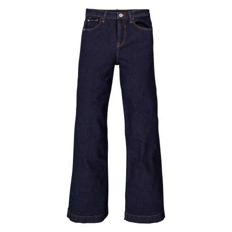 Jean en coton brut à coupe bootcut pourvu de multiples poches