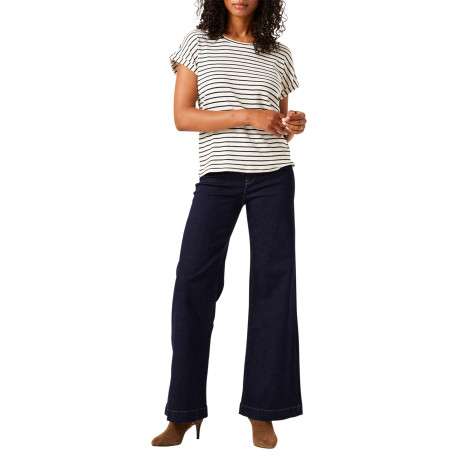 Jean en coton brut à coupe bootcut pourvu de multiples poches - Image 2
