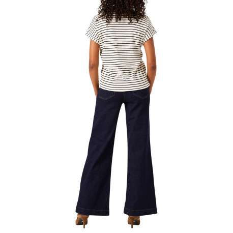 Jean en coton brut à coupe bootcut pourvu de multiples poches - Image 3