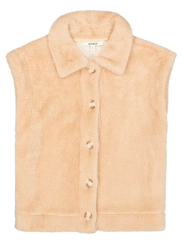 Gilet beige sans manche à...