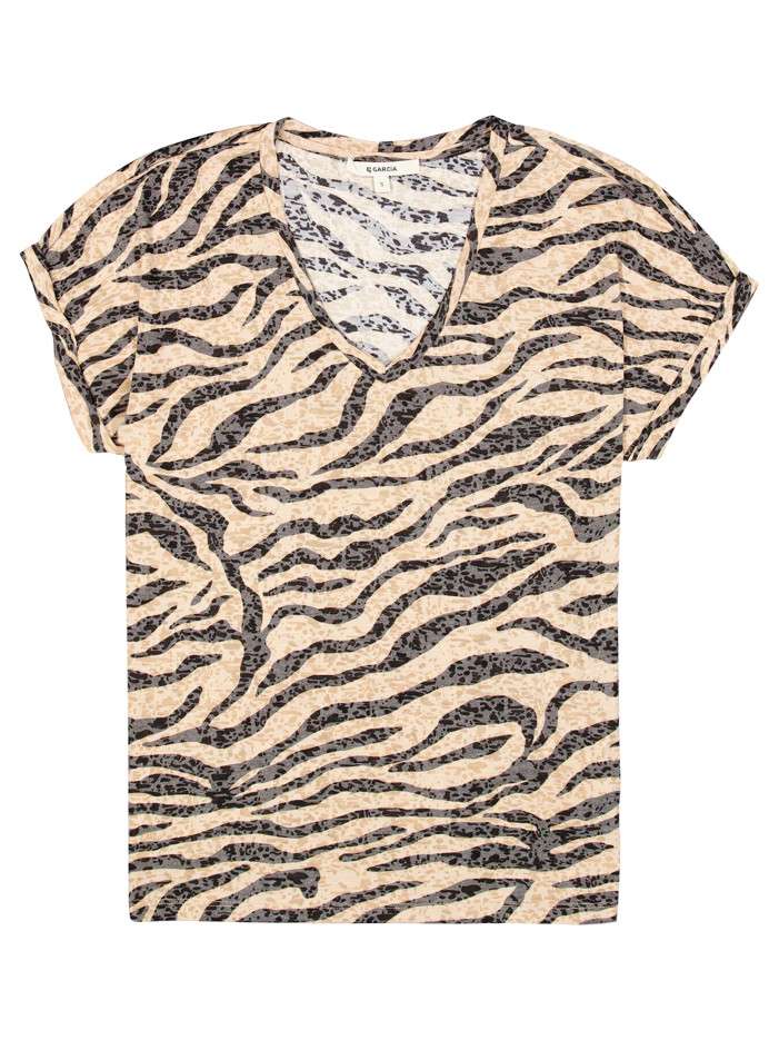 T-shirt beige à coupe...