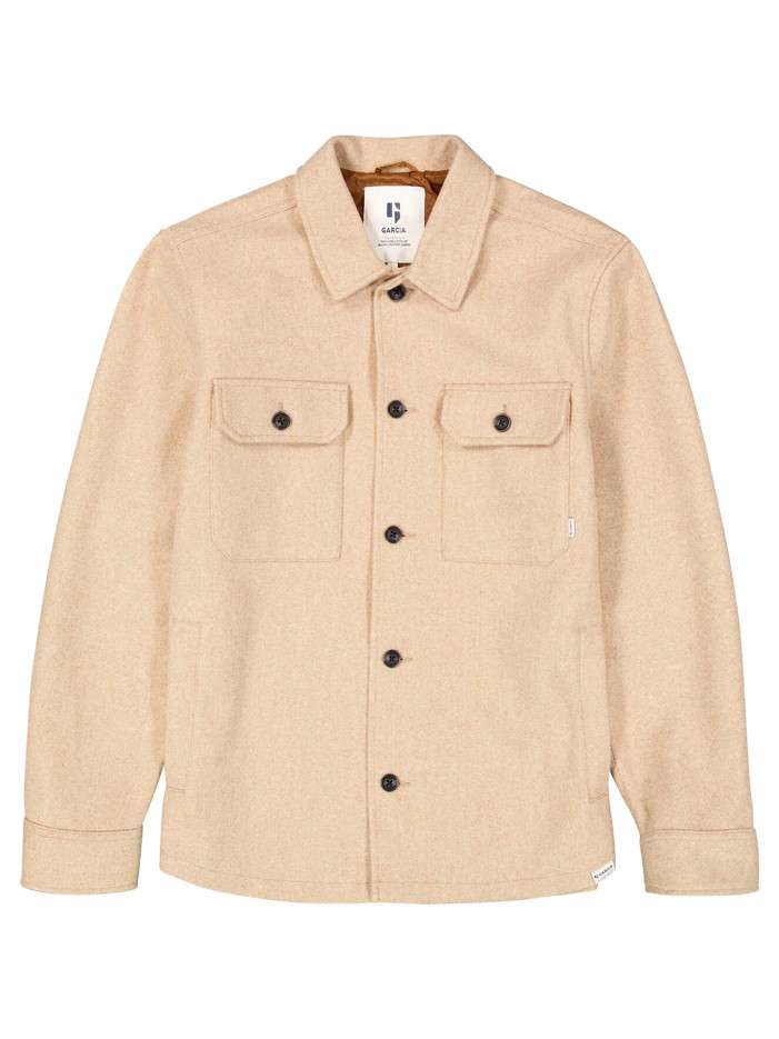 Veste beige à coupe droite...