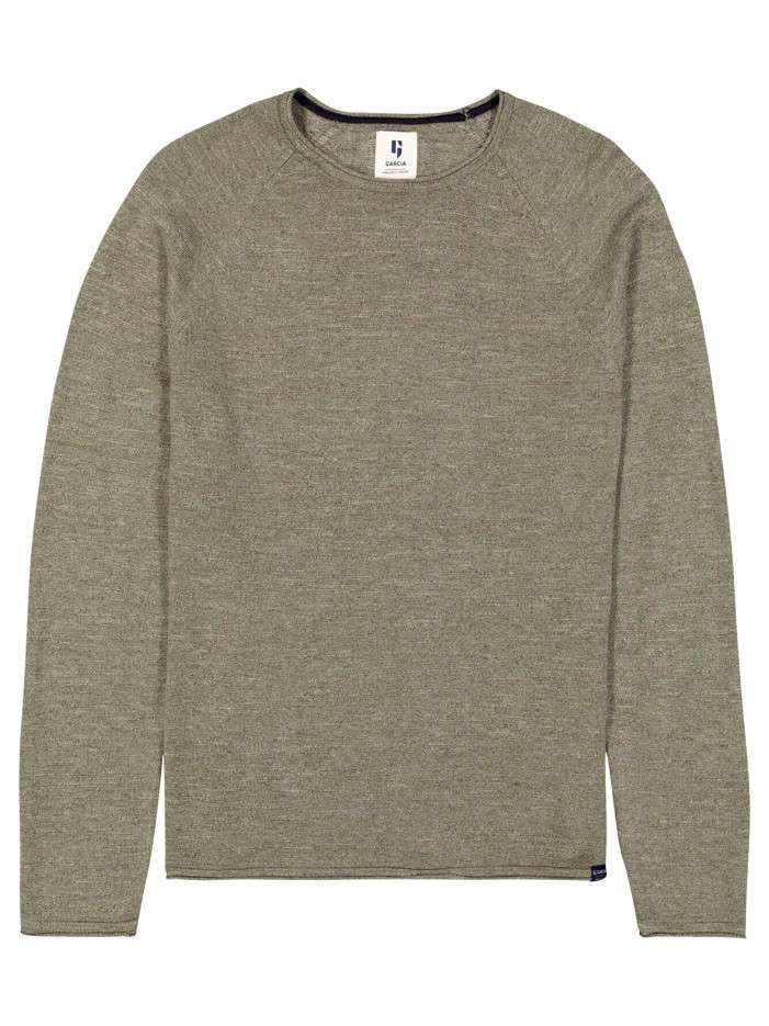 Pull en coton mélangé kaki...
