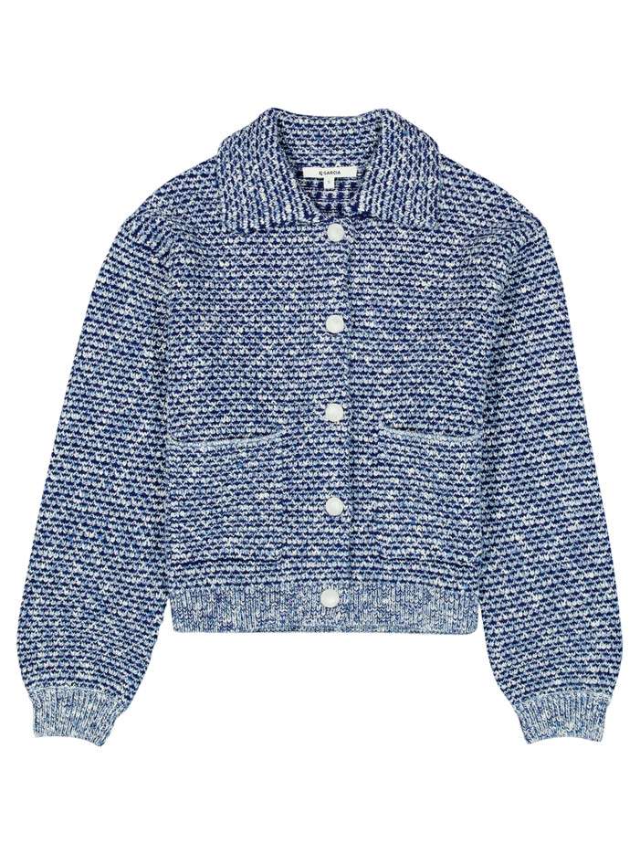 Gilet bleu à coupe ajustée...