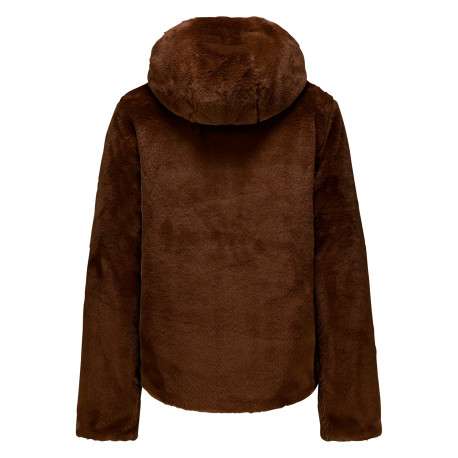 Doudoune réversible marron à coupe ajustée pourvue d'un col à capuche - Image 2