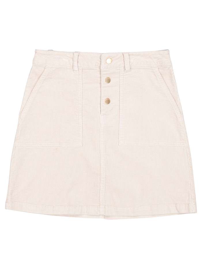 Jupe courte en coton beige...
