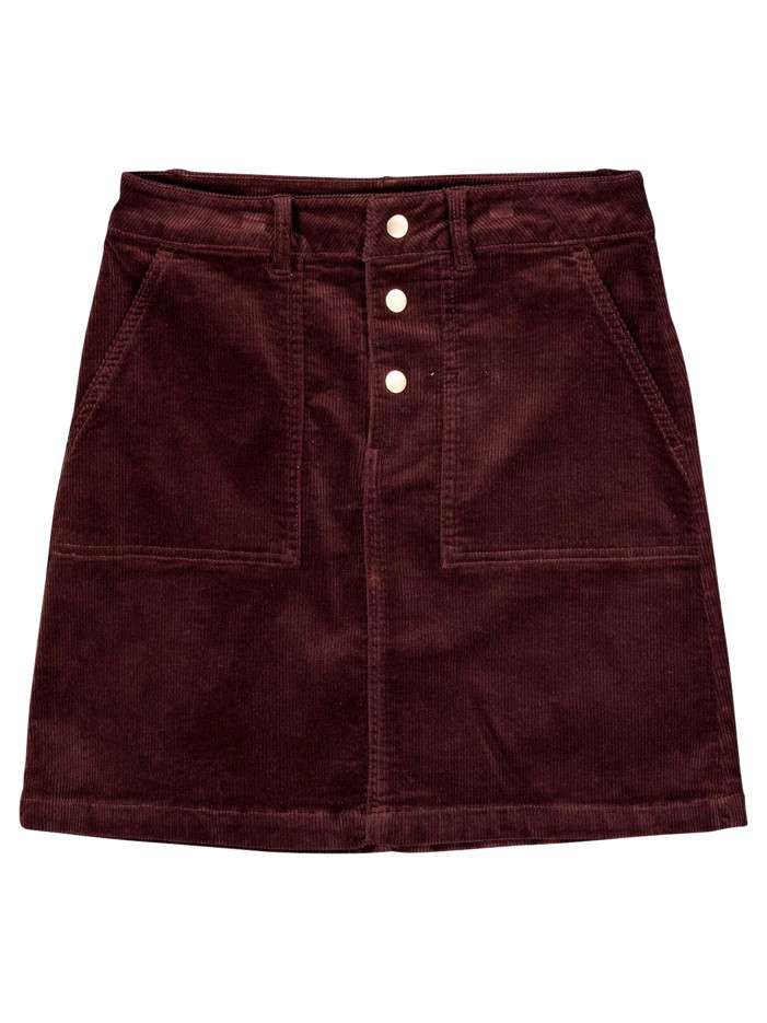Jupe courte en coton marron...