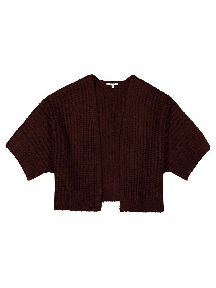Gilet marron ouvert à coupe...