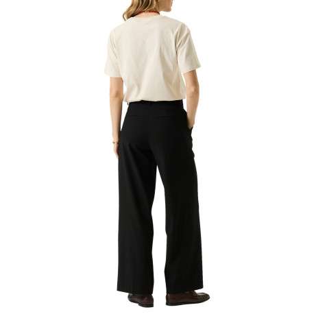 Pantalon chino noir à coupe bootcut pourvu de passants pour la ceinture - Image 3