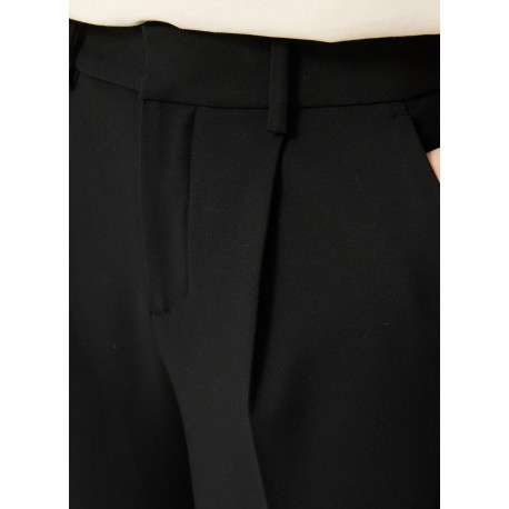 Pantalon chino noir à coupe bootcut pourvu de passants pour la ceinture - Image 4