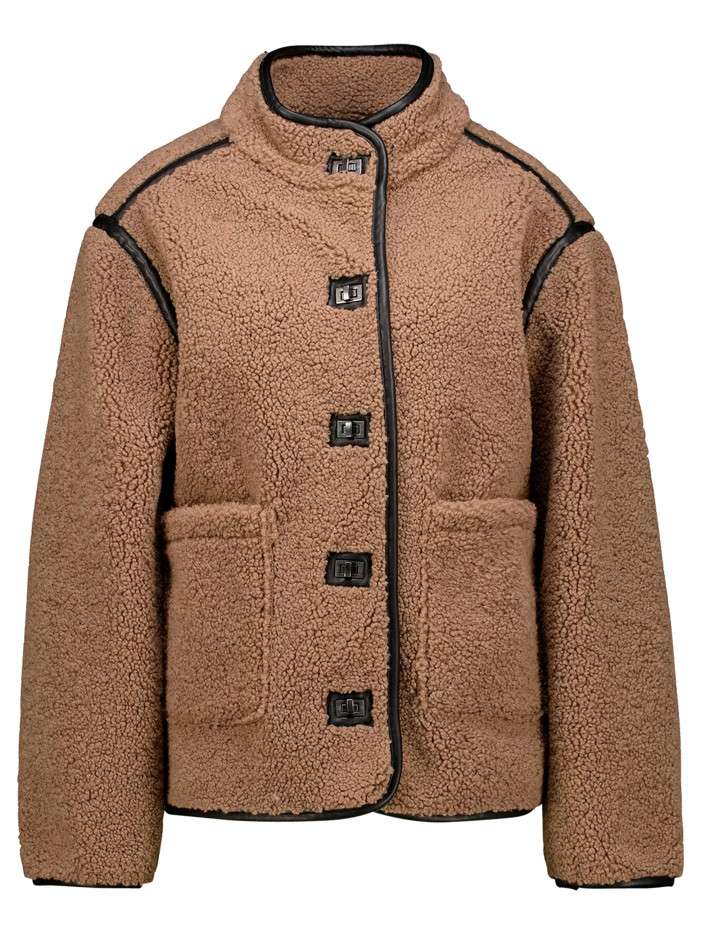Blouson taupe à coupe...