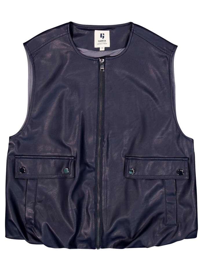 Gilet sans manche marine à...
