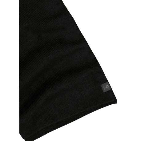 Écharpe noire en maille tricotée pourvue de l'étiquette de la marque - Image 2