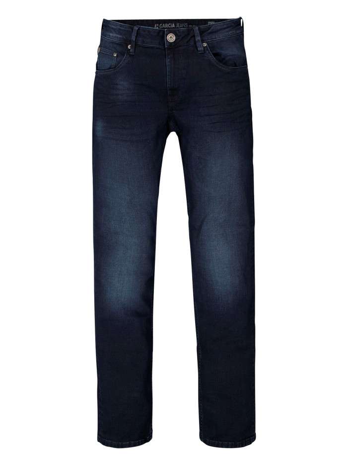 Jean Russo en coton bleu à...