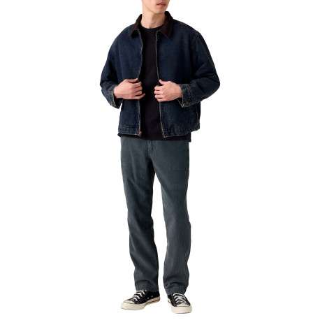 Pantalon Chino en coton vert à coupe droite pourvu de poches italiennes - Image 6