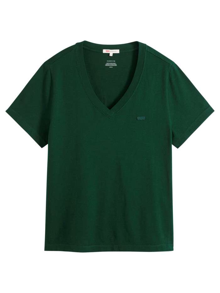 T-shirt en coton vert à...