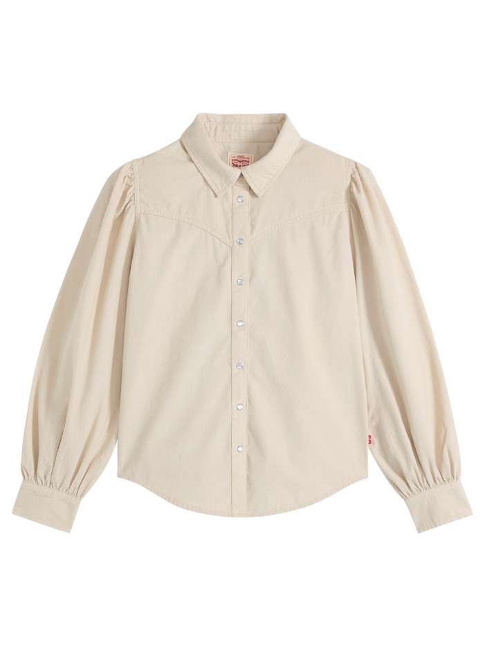 Chemisier en coton écru à...