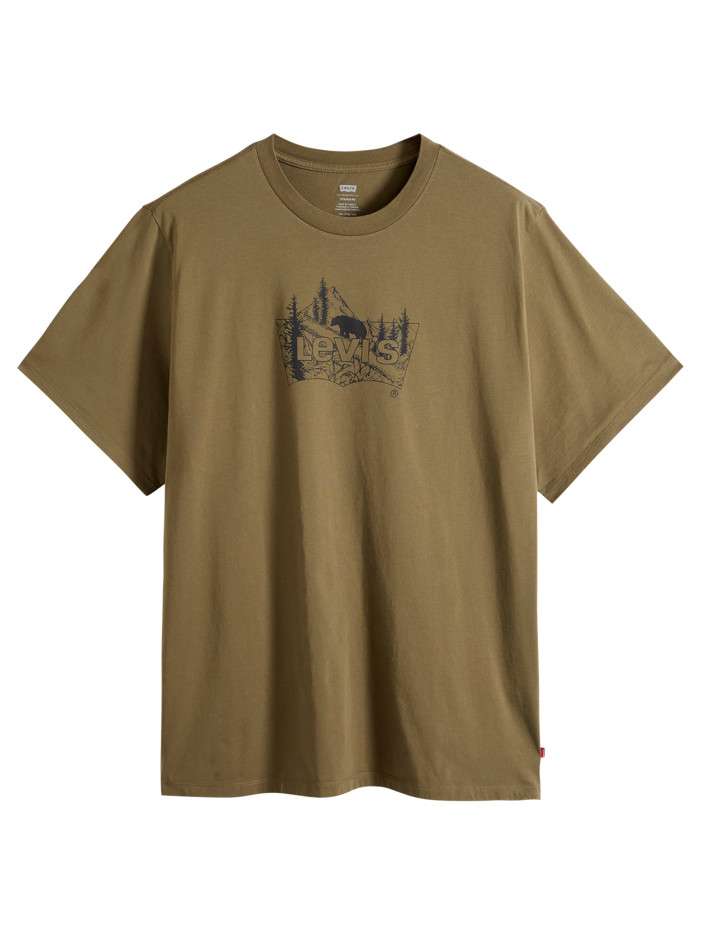 T-shirt en coton kaki...