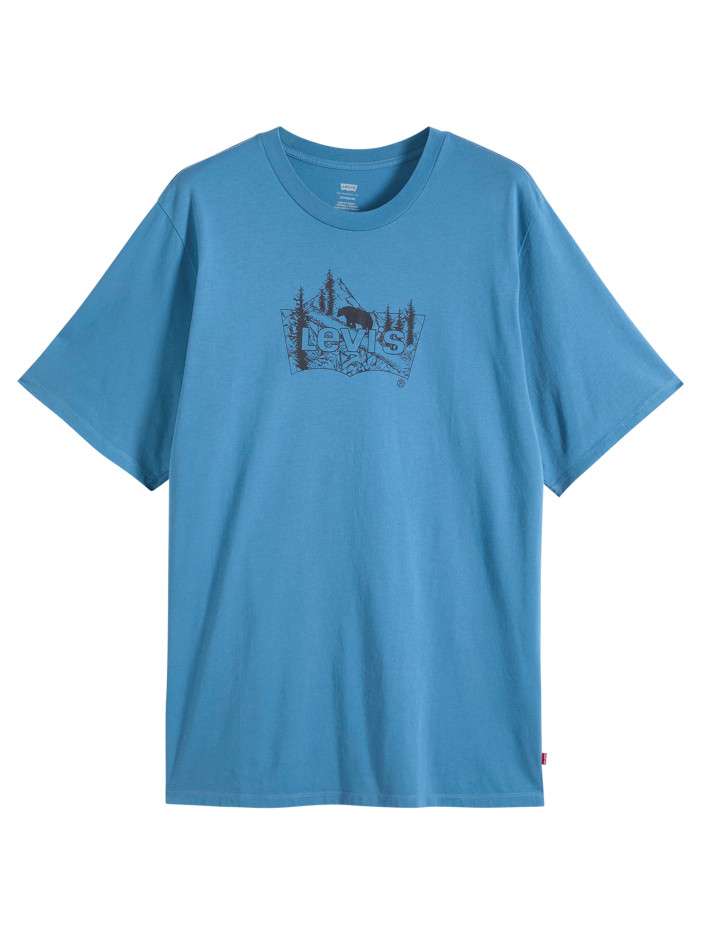 T-shirt en coton bleu...