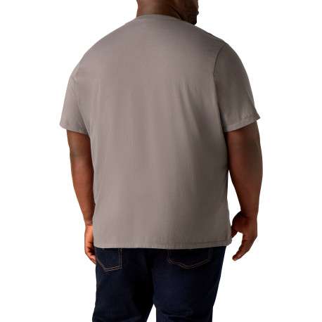 T-shirt en coton anthracite imprimé à coupe droite pourvu d'un col rond - Image 4