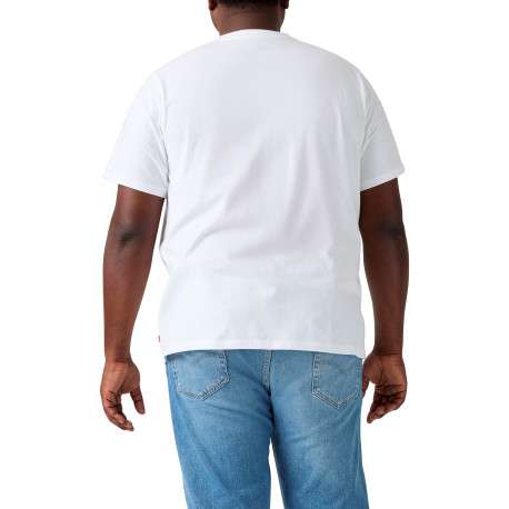 T-shirt en coton blanc imprimé à coupe droite pourvu d'un col rond - Image 4