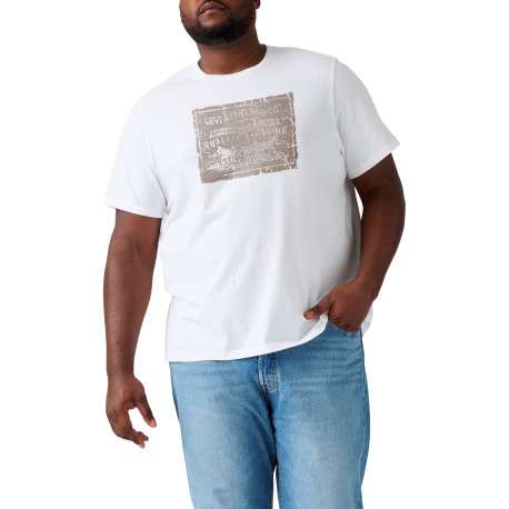 T-shirt en coton blanc imprimé à coupe droite pourvu d'un col rond - Image 6