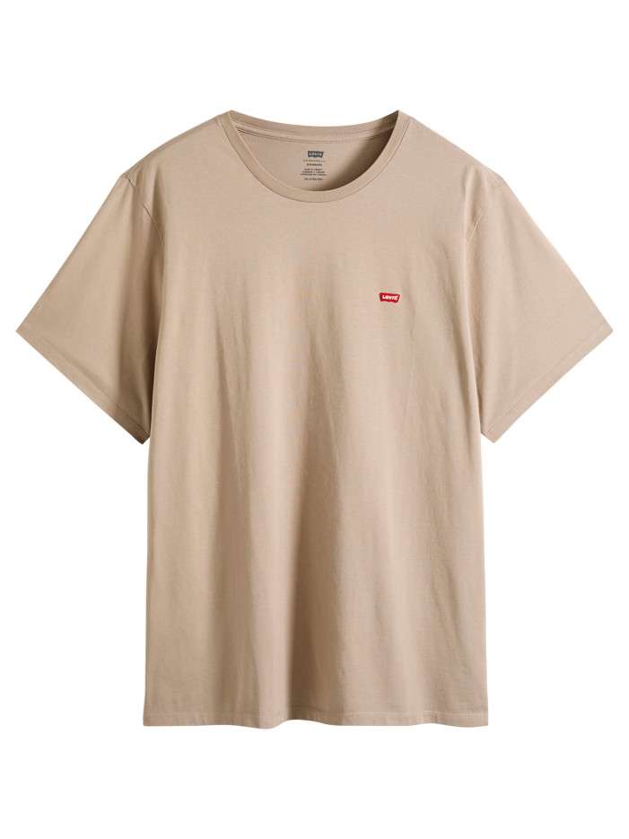 T-shirt en coton taupe à...