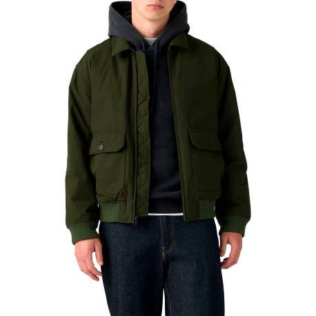 Blouson en coton kaki à coupe ajustée pourvu d'un col à revers - Image 5