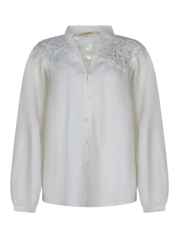 Chemisier en coton blanc...