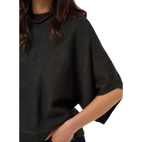 Pull anthracite uni avec une coupe droite et des manches courtes - Image 6