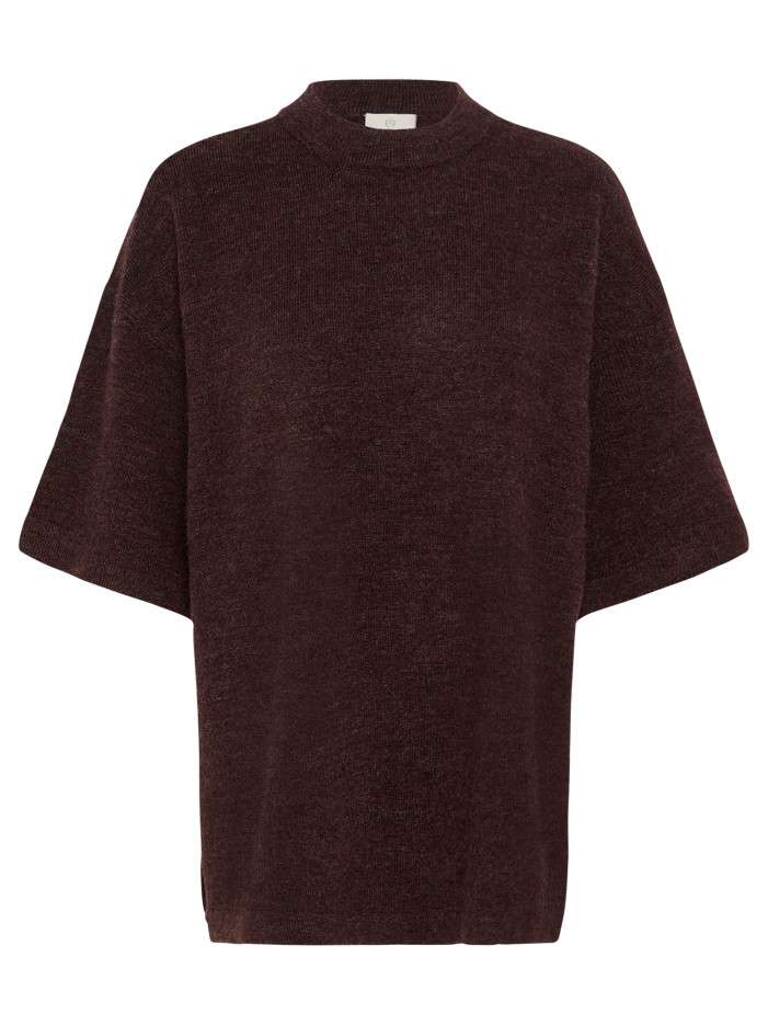 Pull marron uni avec une...