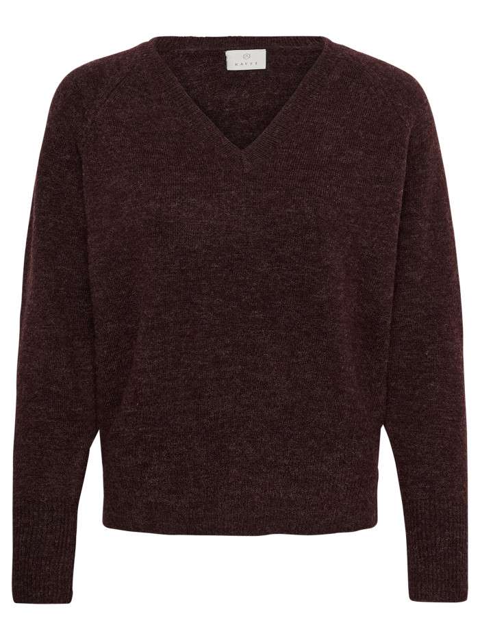 Pull marron uni avec une...