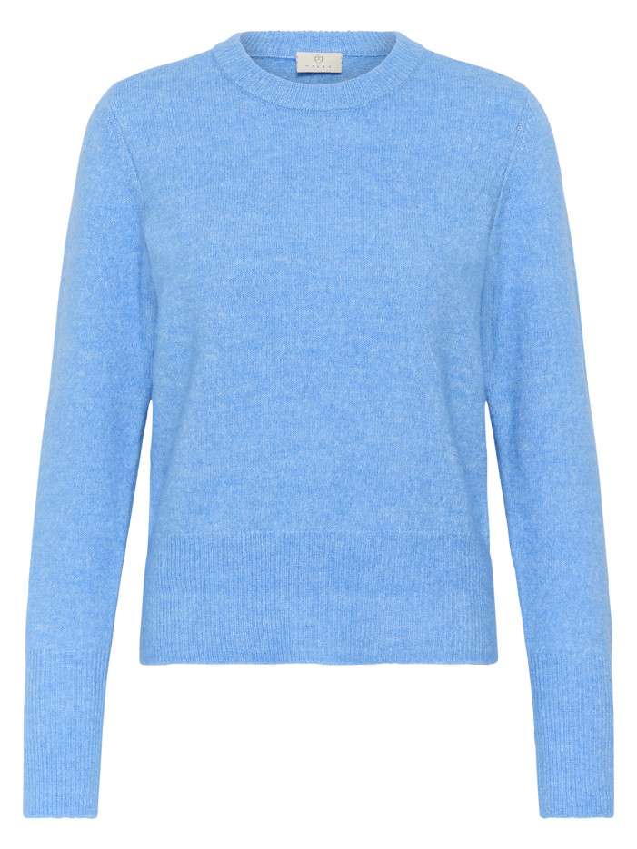 Pull bleu uni avec une...