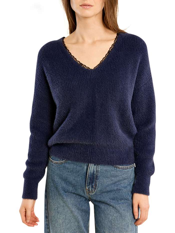 Pull marine uni pourvu...