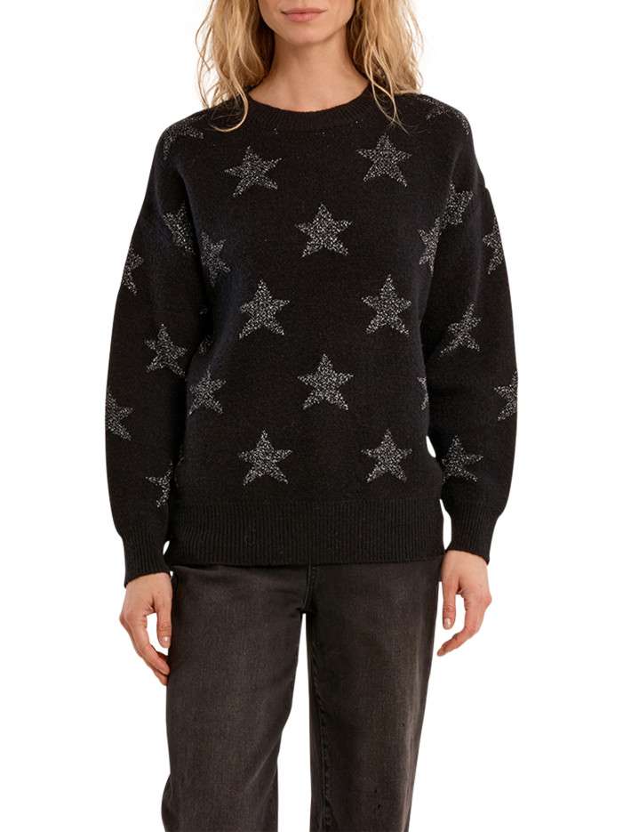 Pull noir avec des motifs...