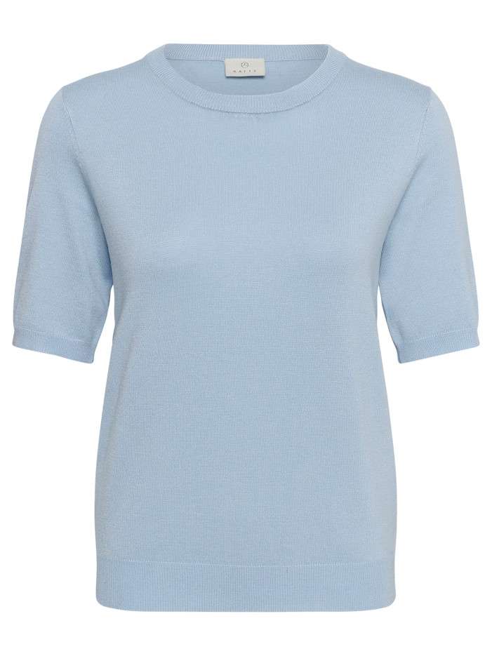 Pull bleu uni avec une...