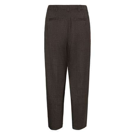 Pantalon chino anthracite à carreaux avec une coupe cigarette muni d'une agrafe - Image 2
