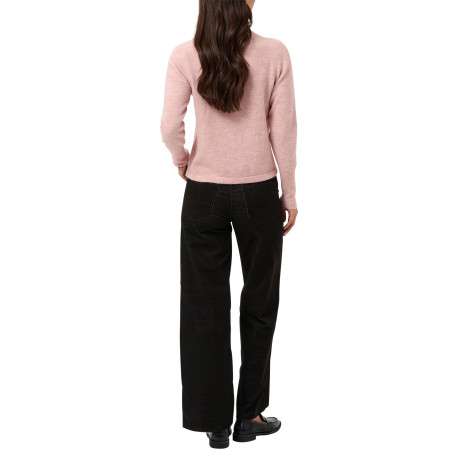 Gilet rose pâle uni avec une coupe droite et des manches longues - Image 4