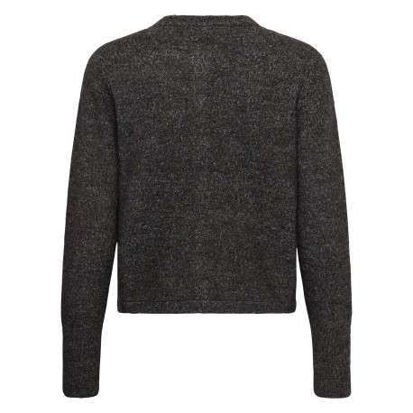 Gilet anthracite uni avec une coupe droite et des manches longues - Image 2