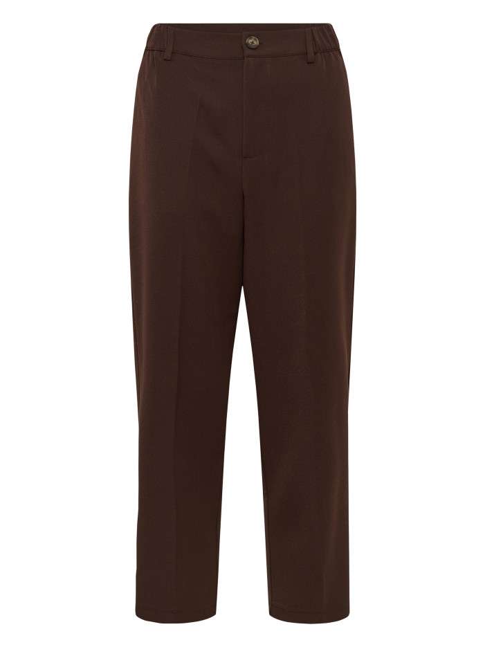 Pantalon chino chocolat uni...