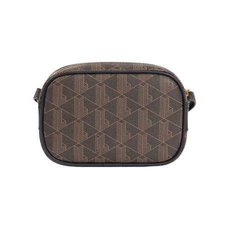 Sacoche en toile marron à monogramme Lacoste dotée d'une bandoulière - Image 2