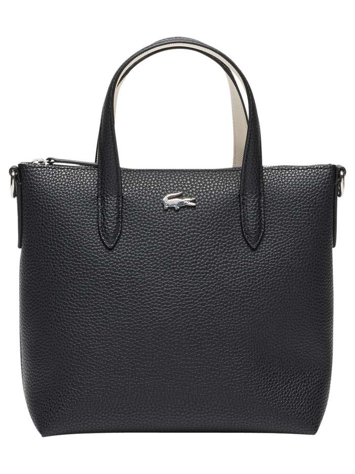 Sac à main zippé noir en...