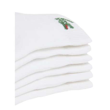 Lot de 6 paires de chaussettes blanches basses en coton mélangé - Image 3