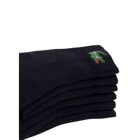 Lot de 6 paires de chaussettes noires basses en coton mélangé - Image 3