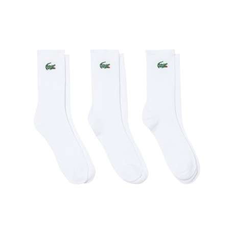 Lot de 3 paires de chaussettes blanches hautes en coton mélangé